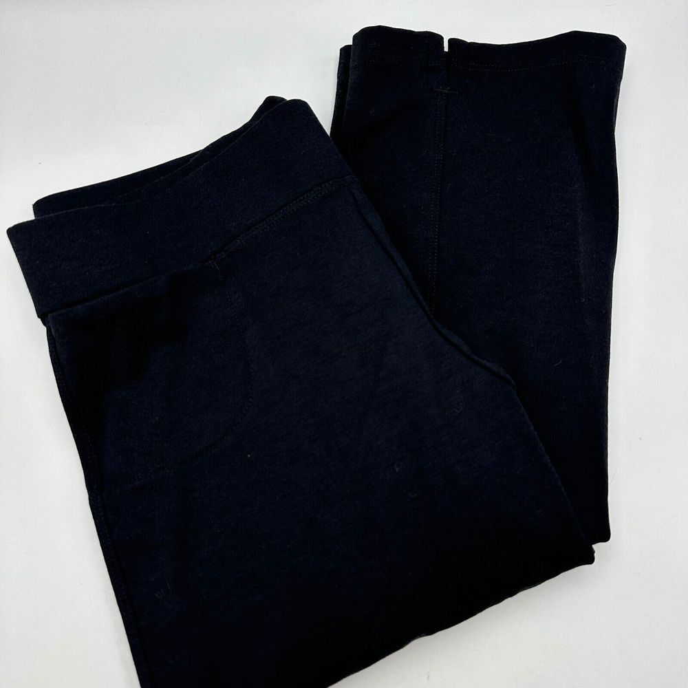 American Giant Pants Leggings Womens 10 Black Stretch Elastic Waist Pull On